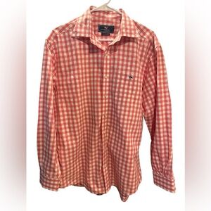 Vineyard Vines pink/white tucker shirt size L